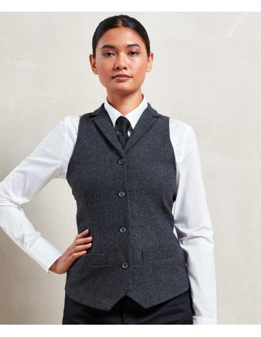 P-PR626-Womens Herringbone Waistcoat